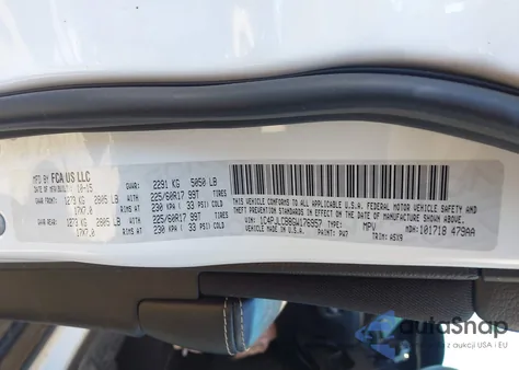 2016 Jeep Cherokee Latitude from USA, damaged, VIN 1C4PJLCB8GW176957